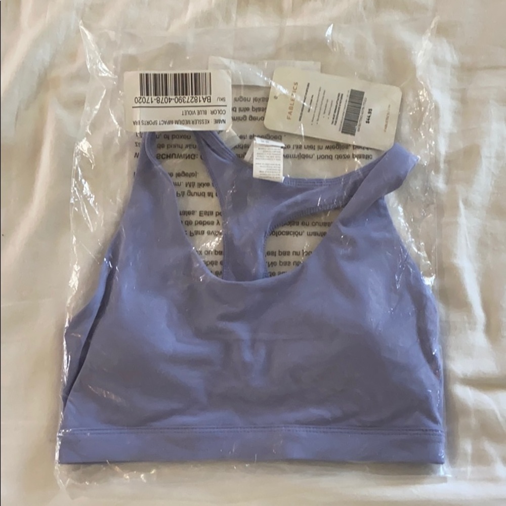 Purple fabletics bra